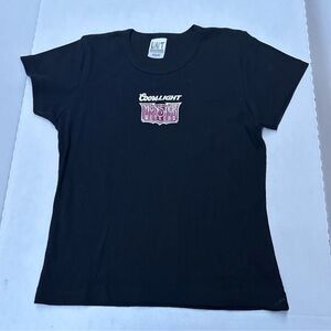 Y2k Coors light monster weekend babydoll T-shirt sz large